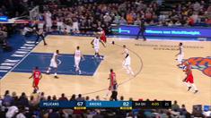 Berita video game recap NBA 2017-2018 antara New Orleans Pelicans melawan New York Knicks dengan skor 123-118.