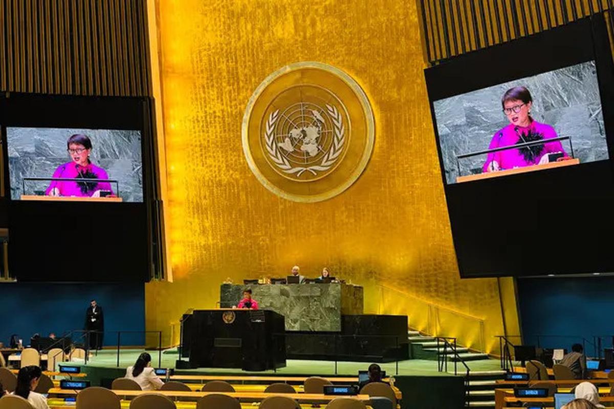 Pidato Retno Marsudi di Sidang Majelis Umum PBB: Indonesia Tak Bisa Diam Melihat Ketidakadilan di Palestina