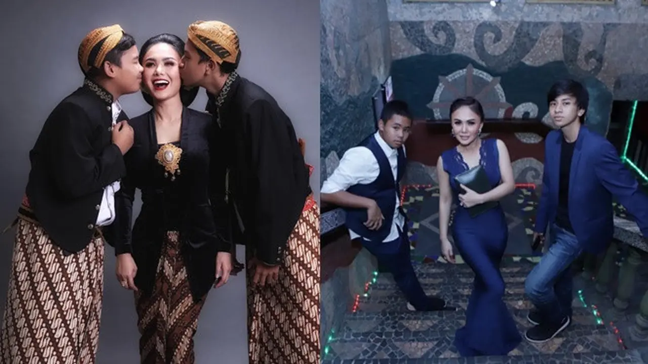 6 Potret Yuni Shara dengan Kedua Putranya, Bak Kakak Adik