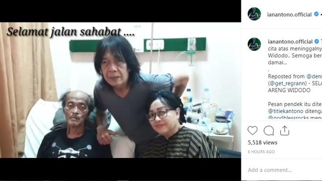 Areng Widodo semasa hidup bersama Ian Antono (Foto: Instagram/@ianantono.official)