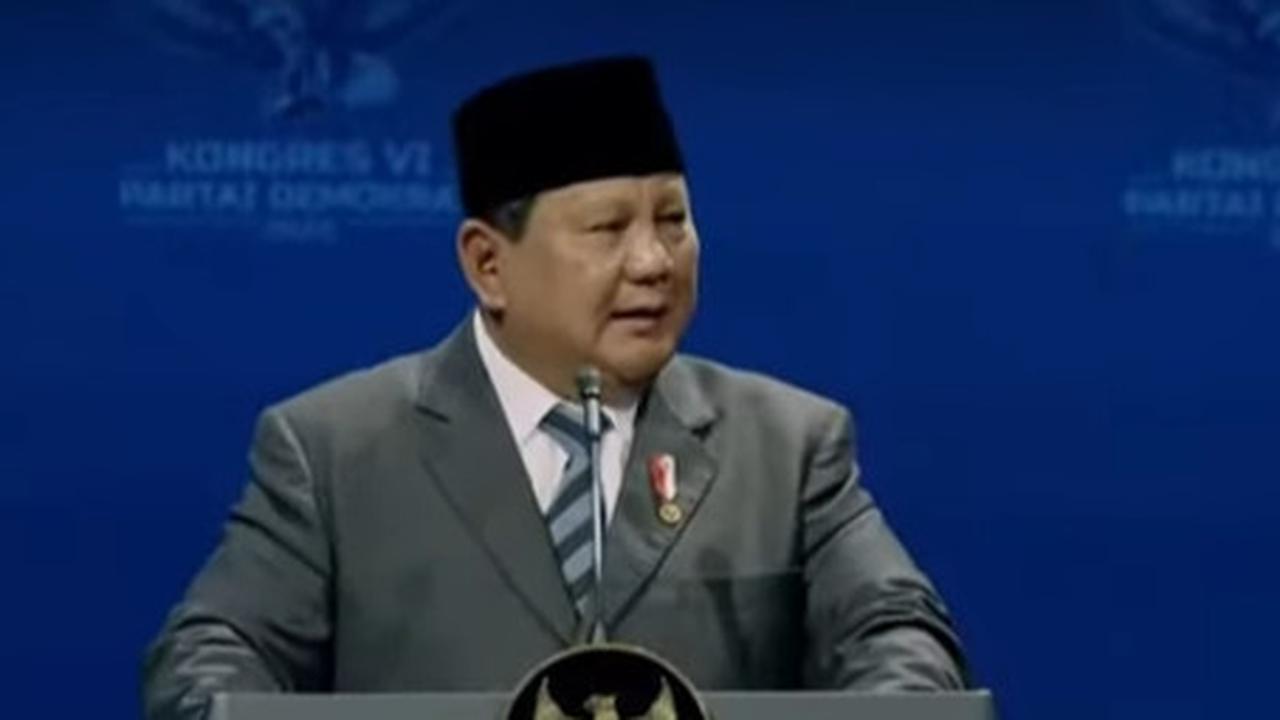 VIDEO: Kelakar Prabowo Sapa Hatta Rajasa di Kongres Demokrat: Kita Juga Punya Rambut Putih