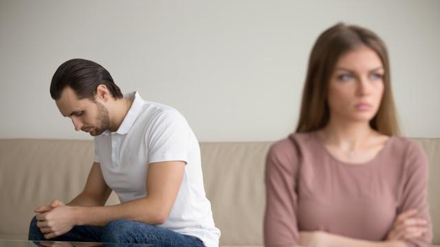 Ilustrasi pasangan bertengkar, mantan pacar