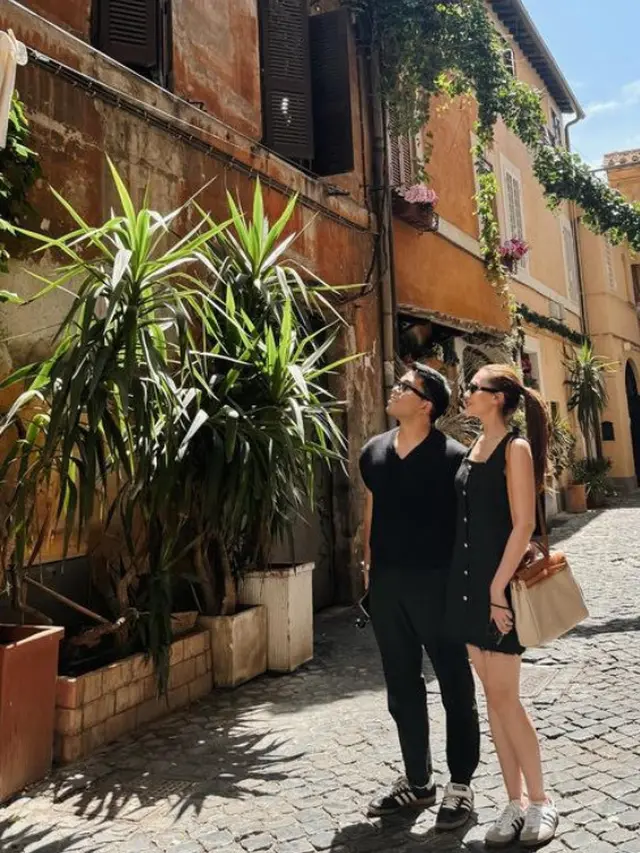 Aaliyah Massaid saat Bulan Madu ke Italia. [@aaliyah.massaid]