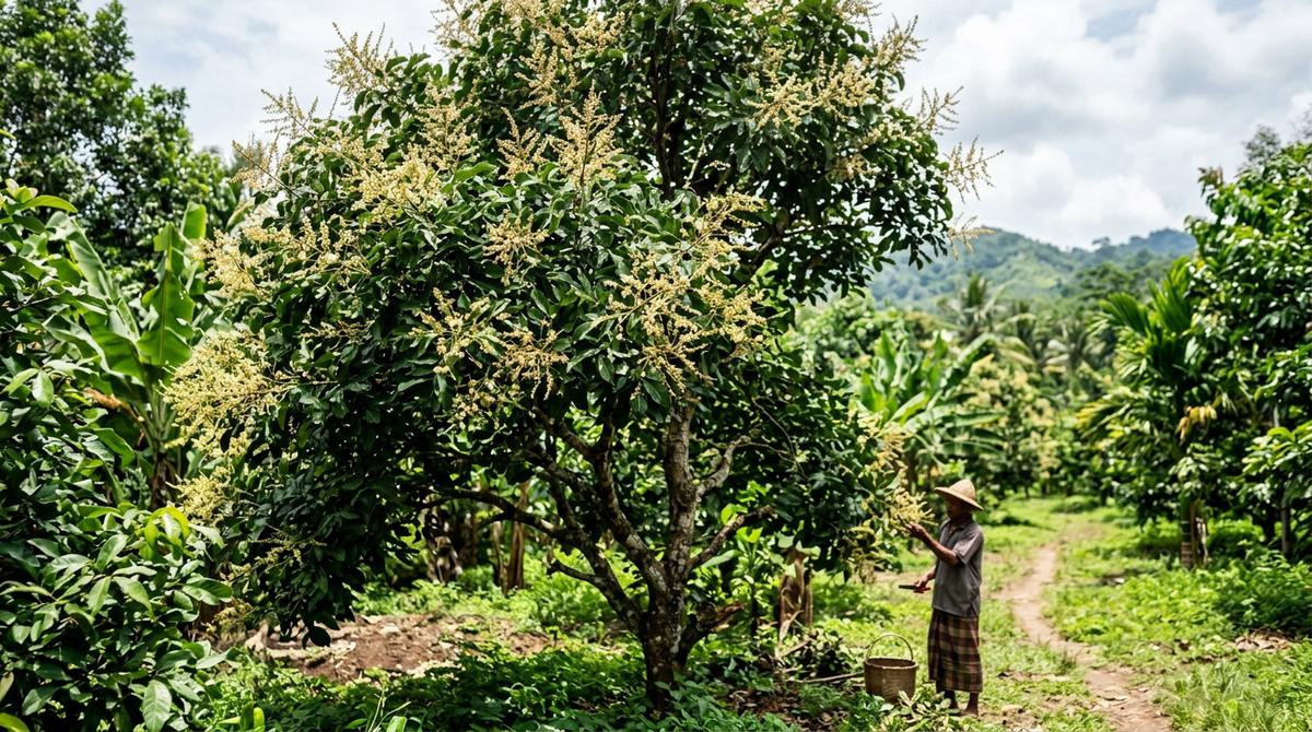 Penyebab Pohon Rambutan Berbunga tapi Tidak Berbuah (AI Generated)