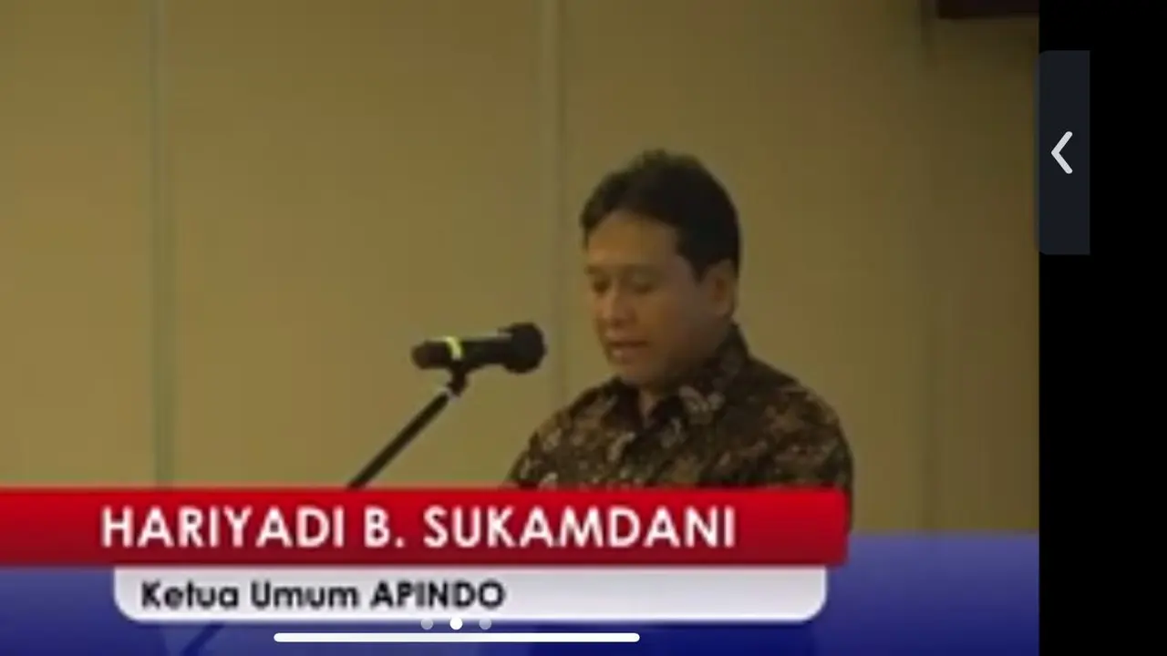 Ketua Umum APINDO, Hariyadi B. Sukamdani