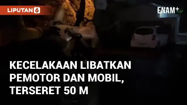 VIDEO: Viral Kecelakaan Libatkan Pemotor dan Mobil, Diduga Korban Terseret 50 Meter