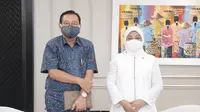 Menaker Ida Fauziyah menerima Duta Besar Luar Biasa dan Berkuasa Penuh (LBBP) Republik Indonesia untuk Republik Korea, Gandi Sulistiyanto di Kantor Kemnaker Jakarta (Istimewa)