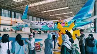 Kemenparekraf Optimistis Pesawat Pikachu Jet GA1 Bisa Tingkatkan Minat Wisatawan ke Destinasi Wisata Lokal.&nbsp; (Liputan6.com/Henry)