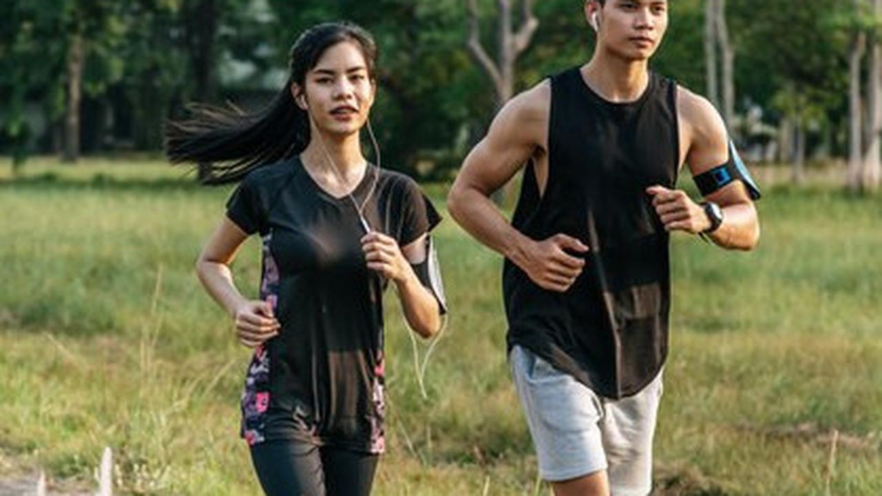 Ilustrasi olahraga lari, jogging