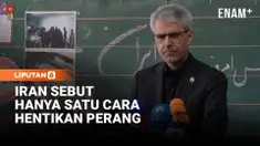 Pemerintah Iran menegaskan hanya satu cara untuk mengakhiri perang dengan Amerika Serikat. Pernyataan ini disampaikan Juru Bicara Kementerian Luar Negeri Iran, Esmaeil Baghaei, dalam konferensi pers di Teheran.