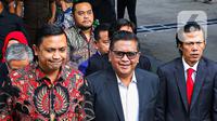 Hasto Kristiyanto mengatakan, selain menjalani pemeriksaan, ia juga akan menyerahkan surat praperadilan kepada Ketua KPK, Setyo Budiyanto. (Liputan6.com/Angga Yuniar)