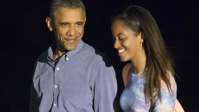 Barrack Obama dan Malia Obama
