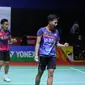 Rahmat Hidayat/Pramudya Kusumawardana menyegel satu tiket ke final Indonesia International Challenge 2022. Ganda putra Indonesia ini mengalahkan&nbsp;wakil Chinese Taipei Chen Cheng Kuang/Chen Sheng Fa 21-16 dan 21-16 dalam laga semifinal di Platinum Arena, Malang, Jawa Timur, Sabtu (15/10). (foto: PBSI)