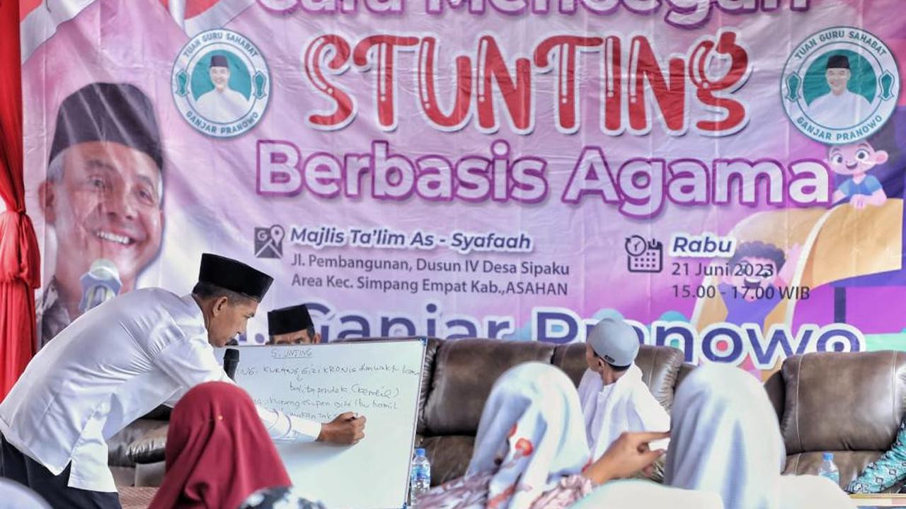 Tuan Guru Sahabat (TGS) Ganjar Sumatera Utara (Sumut) menggelar edukasi bahaya dan pencegahan stunting dalam pandangan Islam kepada Majelsi Taklim dan Perwiritan As Syafaah di Asahan, Sumatera Utara, pada Rabu (21/6/2023) (Istimewa)