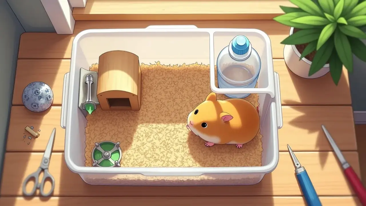 cara membuat kandang hamster sendiri