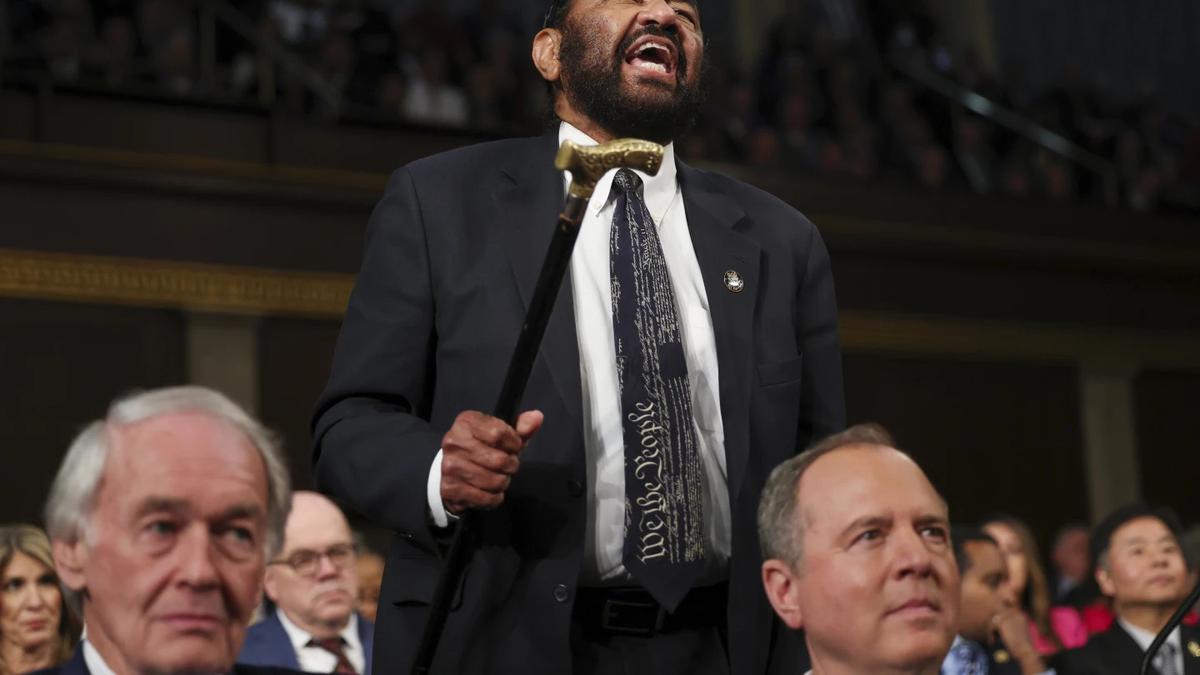 Drama di Pidato Kongres Donald Trump: Anggota DPR Al Green Diusir Akibat Protes