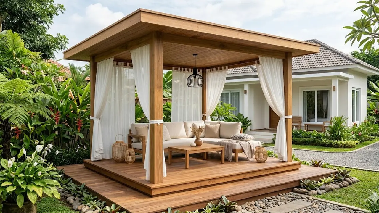 Inspirasi Gazebo Kecil yang Bikin Rumah Sederhana Terlihat Lebih Mahal