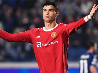 Sejak kembalinya ke Manchester United, Cristiano Ronaldo tercatat telah mencetak 4 gol dalam 8 penampilannya di Liga Inggris. Hal tersebut ternyata belum cukup untuk membuat dirinya masuk ke dalam daftar pemain berusia tua tersubur di Liga Domestik. (AFP/Marco Bertorello)