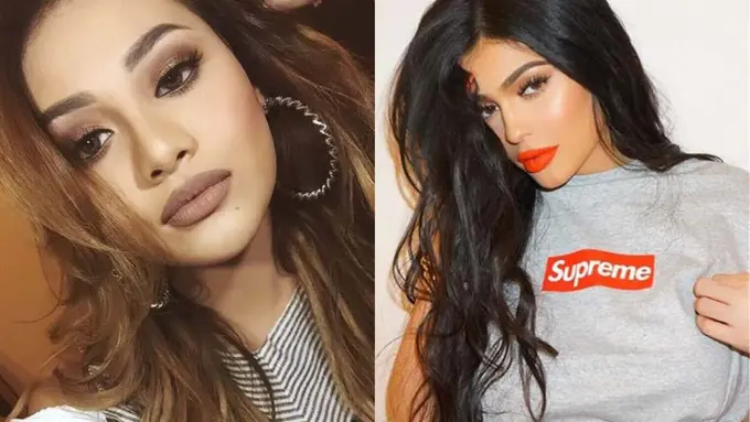 Seumuran, Ini Persamaan Gaya Makeup Aurel dan Kylie Jenner