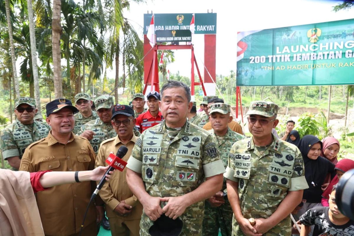 Kasad Resmikan Jembatan Garuda di Lhokseumawe, Tandai Peluncuran 200 Titik Jembatan di Indonesia