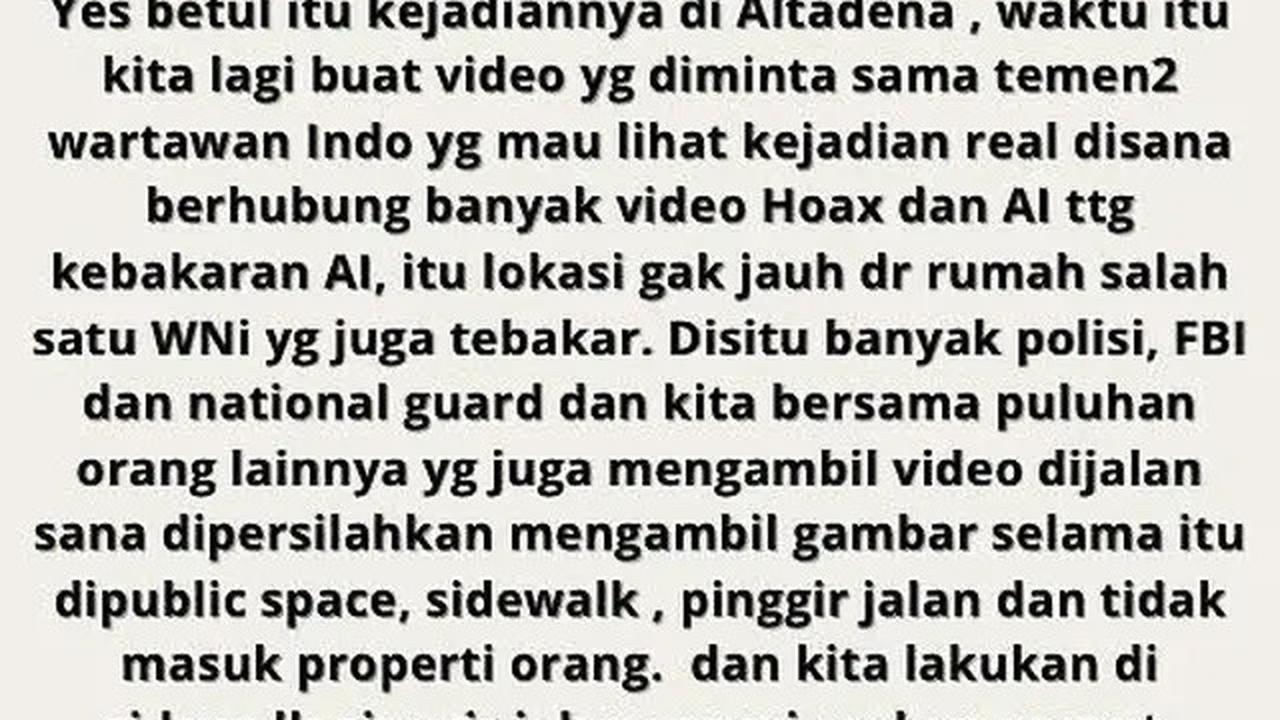 Uya Kuya Ngaku Salah dan Minta Maaf Usai Dituding Minim Empati Ngonten Soal Kebakaran Los Angeles