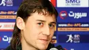 Server Djeparov of Uzbekistan answers questions at a press conference before the Asian Football Confederation (AFC) Player of the Year awards in Shanghai on November 24, 2008. AFP PHOTO/Mark RALSTON 