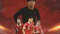 Timnas Indonesia - Shin Tae-yong, Marc Klok, Dendy Sulistyawan, Asnawi Mangkualam (Bola.com/Adreanus Titus)