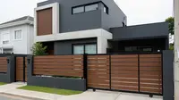 9 Inspirasi Gambar Fasad Rumah Minimalis dengan Pagar Horizontal, Bikin Tampilan Lebih Kekinian