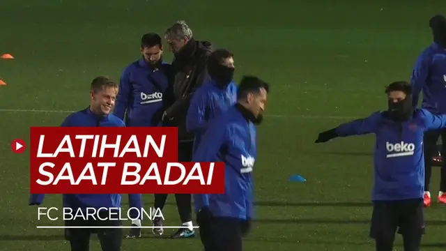 Berita video Lionel Messi dan Barcelona tetap berlatih di tengah badai Gloria yang telah memakan 4 korban jiwa.