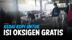 Sebuah kedai kopi terpaksa tutup saat PPKM Darurat. Sang pemilik merubah kedai kopinya menjadi lokasi isi oksigen gratis bagi masyarakat yang membutuhkan.