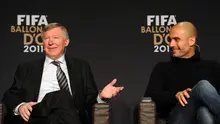 Pep Guardiola sempat menghadiri undangan makan malam dengan Sir Alex Ferguson yang ketika itu baru meninggalkan Manchester United pada 2014. 
 (AFP/Frank FIFE)