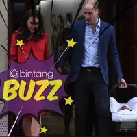 Berbalut red shift dress, Kate Middleton perlihatkan anak ketiganya