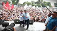 Calon Presiden Prabowo Subianto bersama Maruarar Sirait saat kampanye terbuka di Majalengka, Jawa Barat. (Foto: Istimewa).