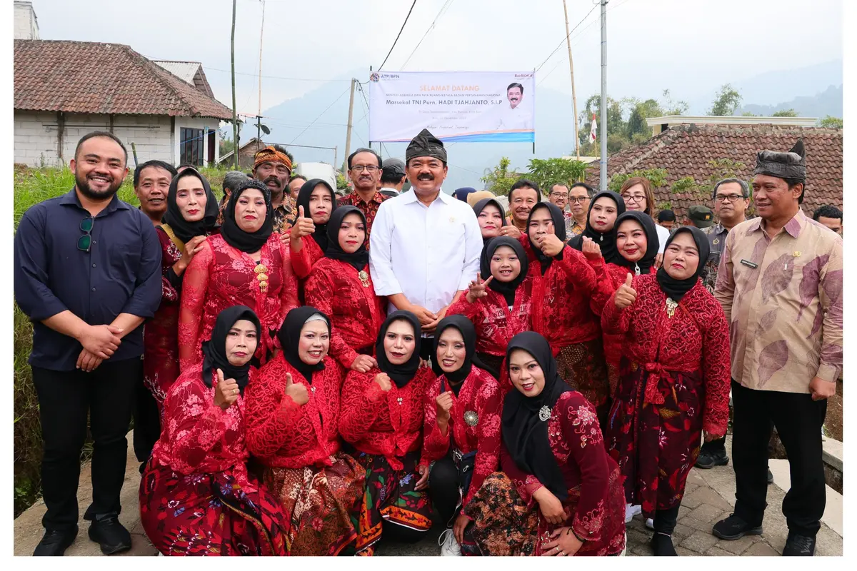 Menteri ATR/Kepala BPN, Hadi Tjahjanto, di Kelurahan Sumberbrantas, Kecamatan Bumiaji, Kota Batu, Provinsi Jawa Timur (Istimewa)
