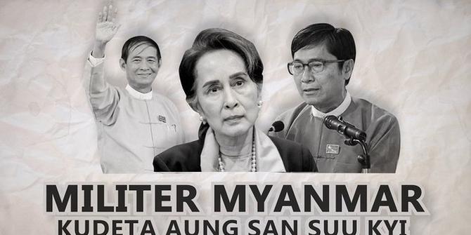 VIDEOGRAFIS: Militer Myanmar Kudeta Aung San Suu Kyi