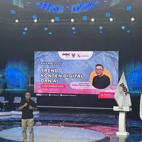 CEO Visual Indomedia Produksi (VIP) EMTEK Group Indra Yudhistira di Studio 5 Indonesia, Jalan Damai, Daan Mogot, Jakarta Barat, Rabu (3/9/2025) (Liputan6.com/Muhammad Radityo Priyasmoro)