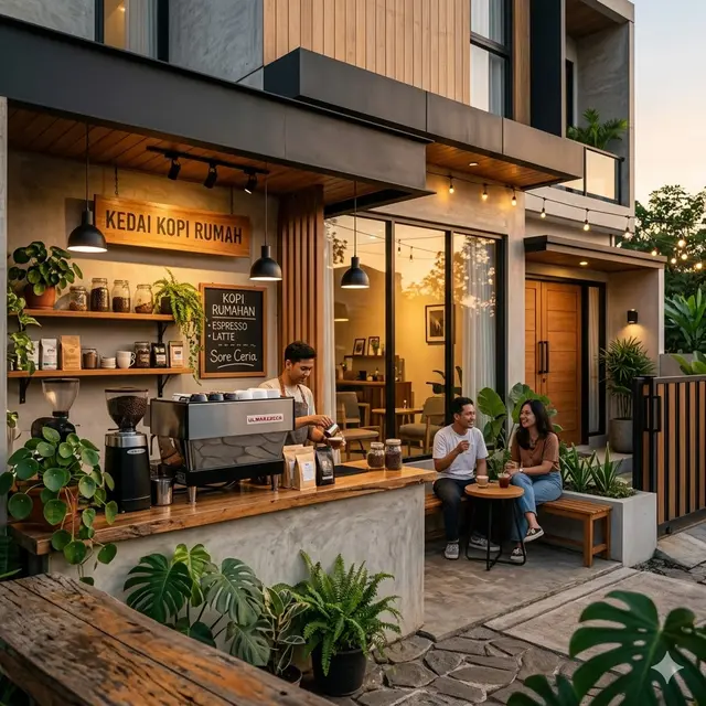 Coffee Corner Depan Rumah Minimalis