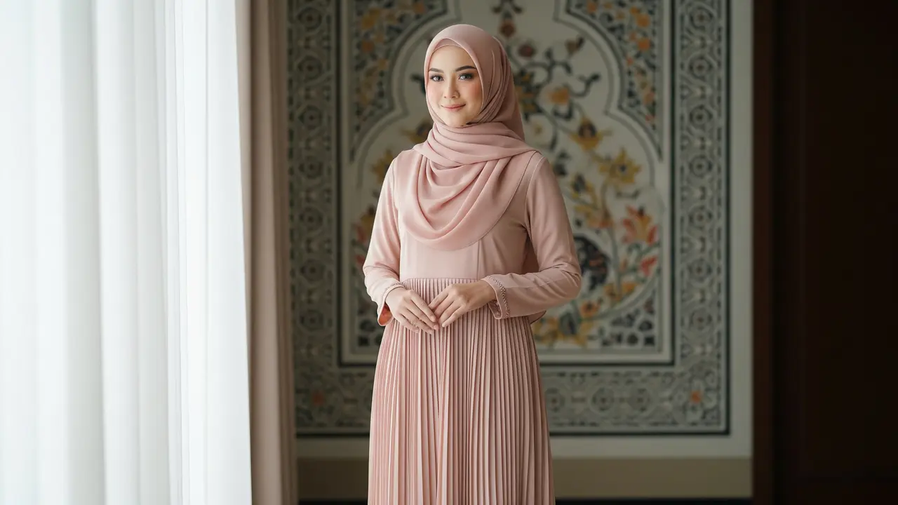 Tren Model Gamis Pleated untuk Ramadan 2026