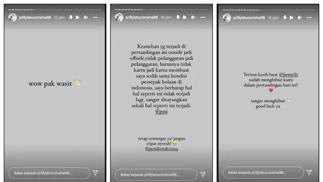 Prilly Latuconsina Sedih dengan Kondisi Sepak Bola Indonesia. (instagram.com/prillylatuconsina96)