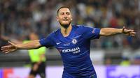 Eden Hazard. Gelandang ini didatangkan Chelsea dari Lille pada awal musim 2012/2013 dengan nilai 35 juta euro. Setelah memperkuat The Blues selama 7 musim, pada awal musim 2019/2020 ia dilepas ke Real Madrid dengan nilai transfer mencapai 115 juta euro. (AFP/Kirill Kudryavtsev)