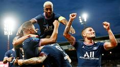 Paris Saint-Germain (PSG) masih manjaga tren positif mereka dengan meraih kemenangan di Liga Prancis 2021/2022. Kali ini yang menjadi korbanya adalah Brest. (Foto: AFP/Loic Venance)