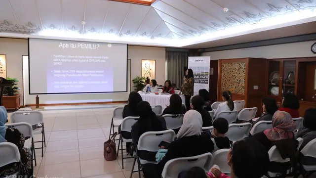 Suasana sosialisasi perdana Pemilu 2018 di KBRI Canberra, Australia (KBRI Canberra)