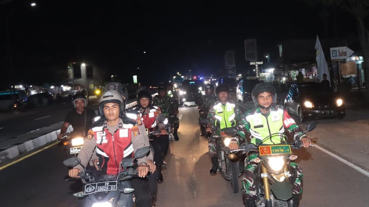 Polres Kampar Gelar Patroli Skala Besar Jelang Pelantikan Presiden-Wapres