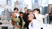 Megan Thee dan BTS bertemu di New York (Twitter/@BTS_twt)