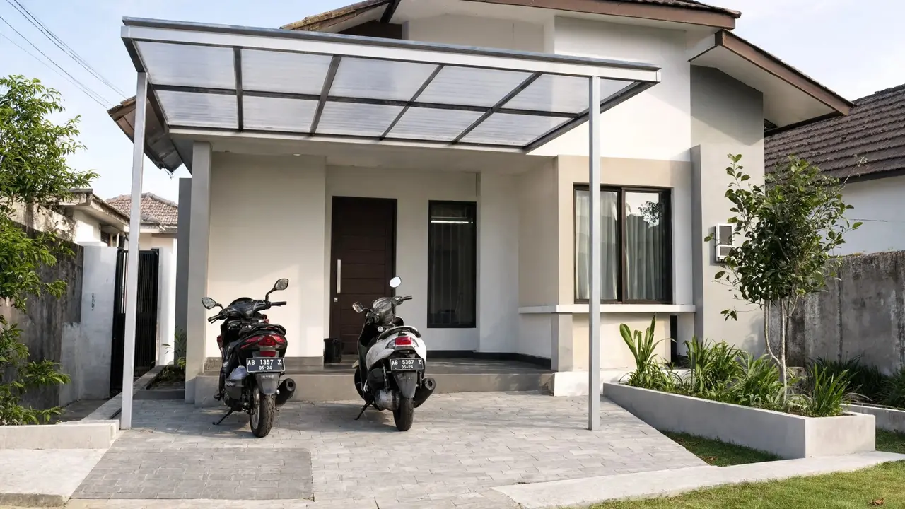 Inspirasi Garasi Motor Sederhana di Rumah Kecil