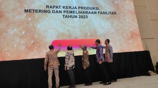 Satuan Kerja Khusus Pelaksana Kegiatan Usaha Hulu Minyak dan Gas Bumi (SKK Migas) menggelar rapat kerja produksi, metering dan pemeliharaan fasilitas 2023 di Surabaya. (Dok SKK Migas)