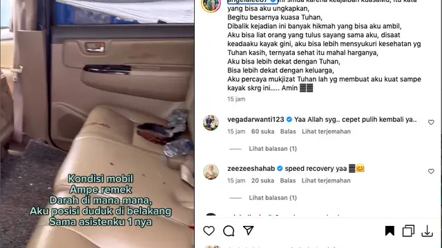 Ngeri, Angela Lee Ceritakan Kronologi Kecelakaan yang Hampir Merenggut Nyawanya