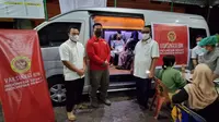 Vaksinasi Covid-19 Binda Sumut di Masjid Al Husna Dian Al Mahri, Jalan Teratai, Kelurahan Hamdan, Kecamatan Medan Maimun, Kota Medan, Rabu, 6 April 2022, malam