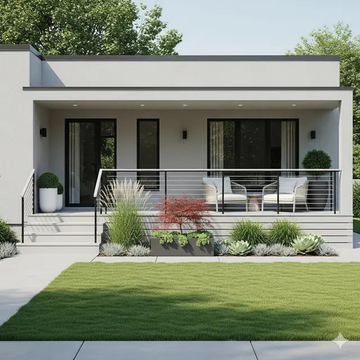7 Model Rumah 7x10 Meter Minimalis dengan Teras dan Taman Depan Cantik, Estetik dan Instagramable