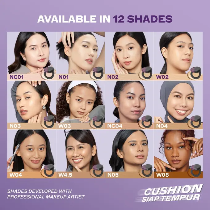 Ilustrasi 12 shade cushion/studio tropik